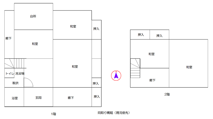 飯山市瑞穂320万円－配置・間取図