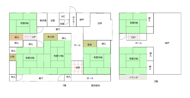 木島平村穂高 1,000万円－配置・間取図