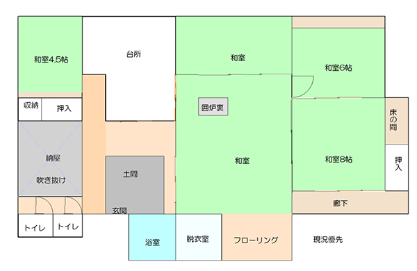 飯山市瑞穂万円－配置・間取図