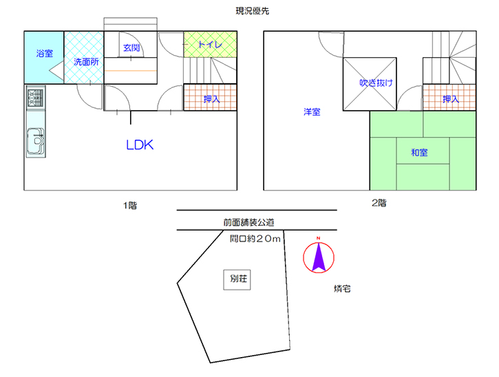 信濃町柏原400万円－配置・間取図